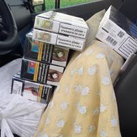 Nalezené cigarety na sedačce auta